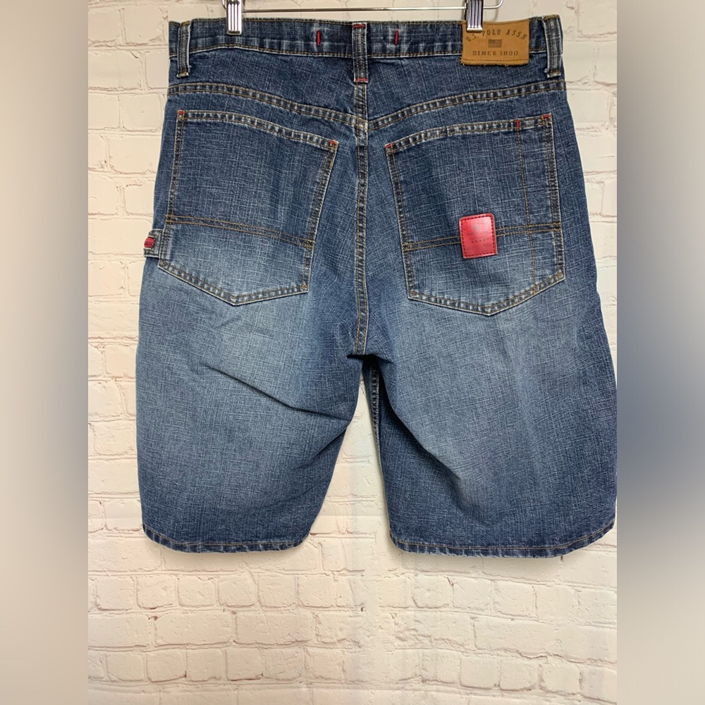 Vintage US Polo Assn. Jean Denim Skater Baggy Wide Leg
Shorts Size 34